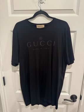 Gucci Black Tonal Logo Short Sleeve Tee
